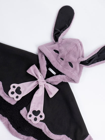 Black and Purple Big Ribbon Bunny Ear Dress WIT0174