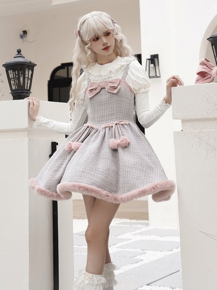 Sweet Tweed Ribbon Dress WIT0184