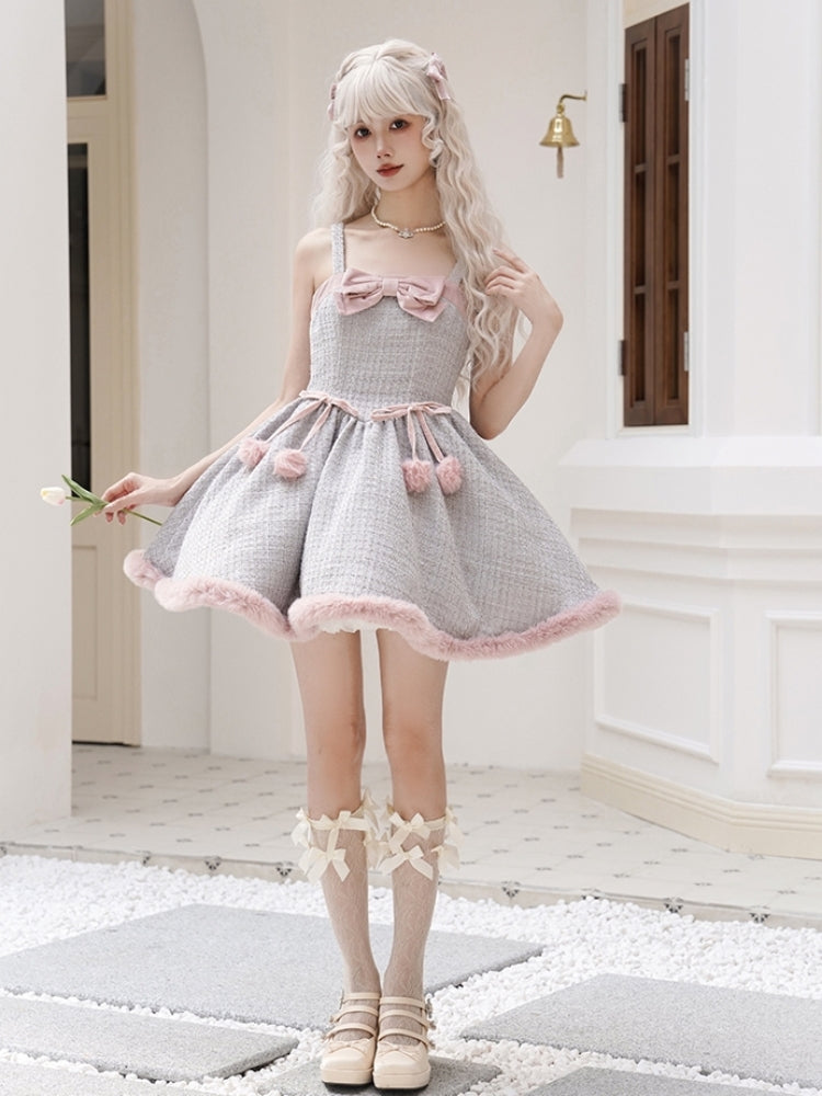 Sweet Tweed Ribbon Dress WIT0184