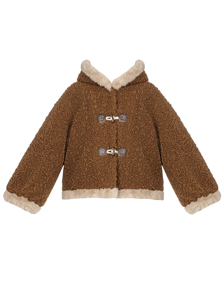 Raccoon Design Fleece Jacket with Tail WIT0189