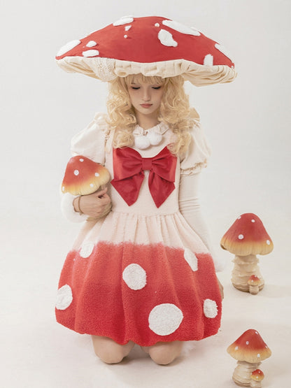 Mushroom-Style Balloon Dress with Large Ribbon WIT0197