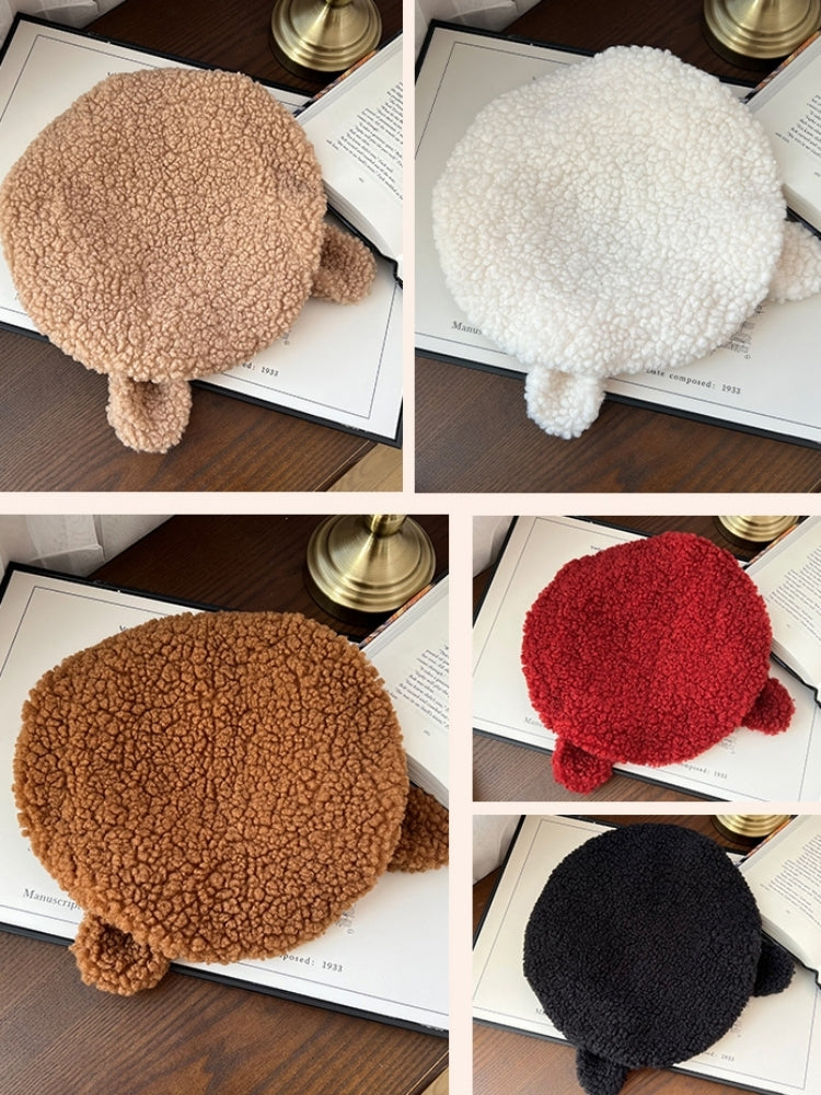 Teddy Bear Ear Fleece Beret WIT0202