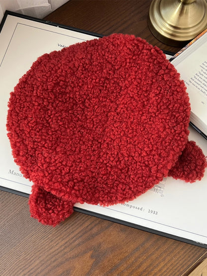 Teddy Bear Ear Fleece Beret WIT0202