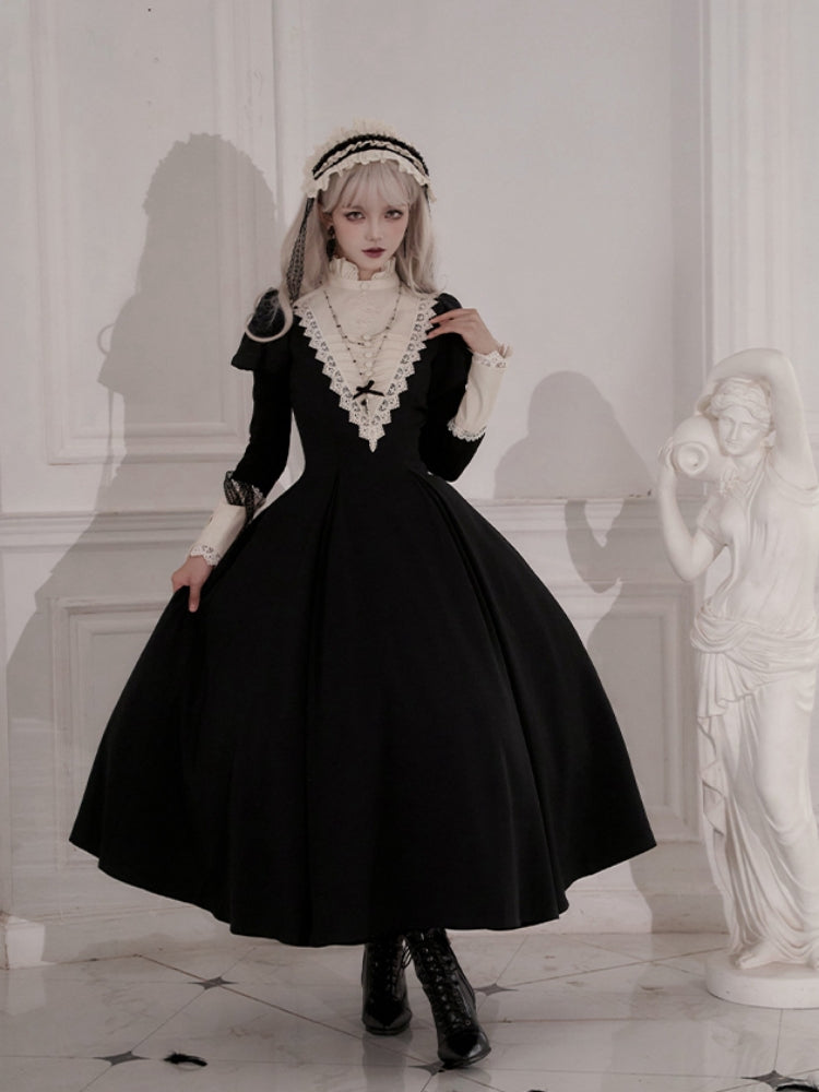 Gothic Nun Black Lolita Dress WIT0244