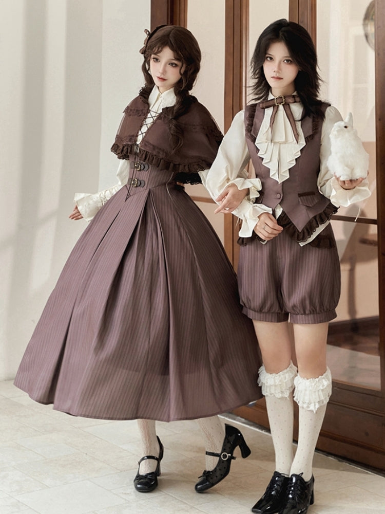 British-Style Brown Lolita Dress WIT0248