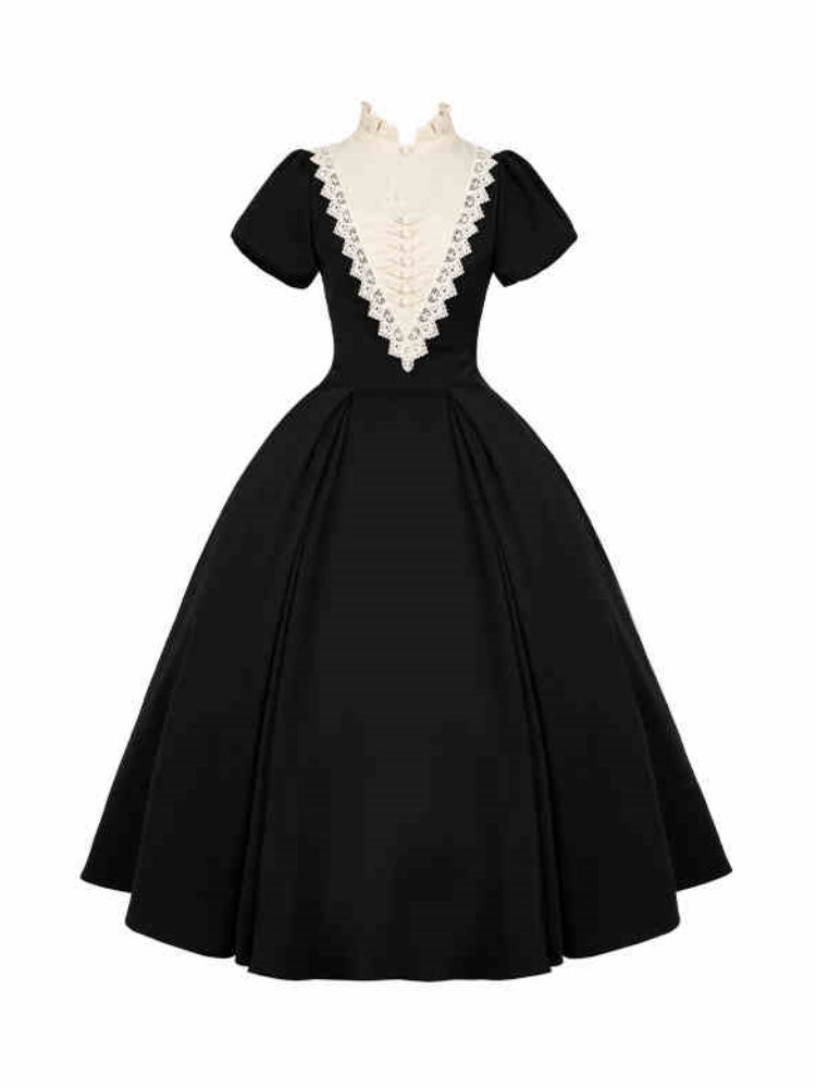 Gothic Nun Black Lolita Dress WIT0244