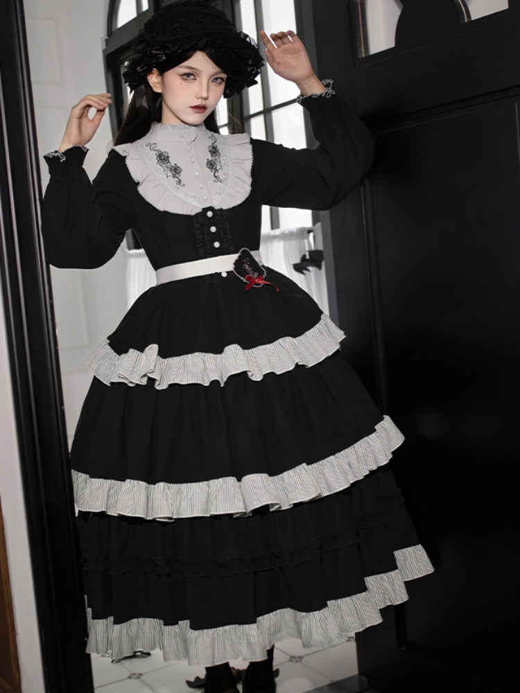 Gothic Tiered Lolita Dress WIT0252