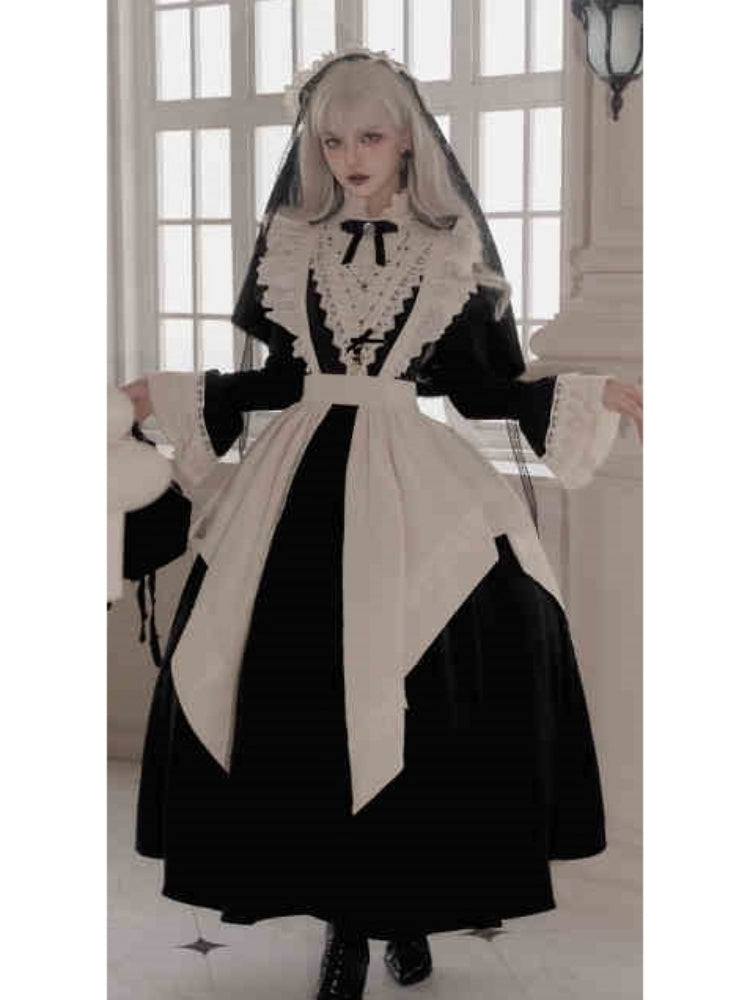 Gothic Nun Black Lolita Dress WIT0244