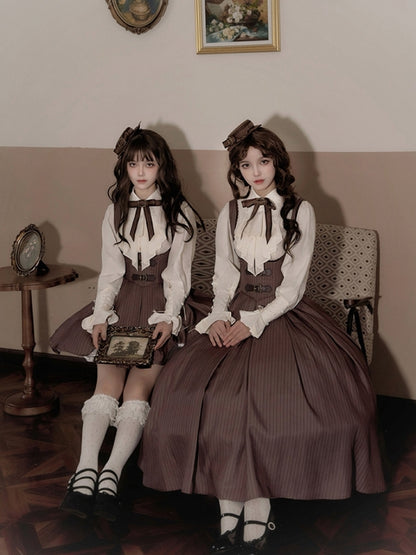 British-Style Brown Lolita Dress WIT0248