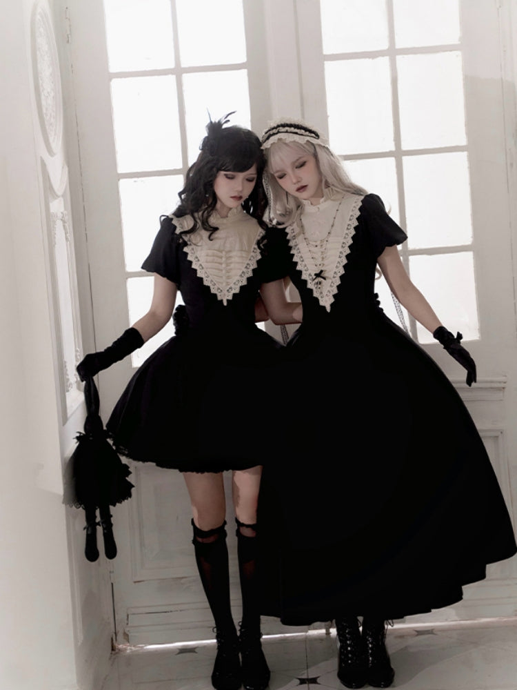 Gothic Nun Black Lolita Dress WIT0244