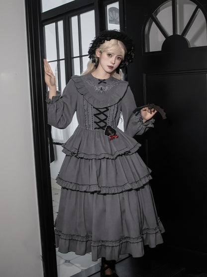 Gothic Tiered Lolita Dress WIT0252