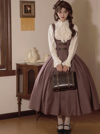 British-Style Brown Lolita Dress WIT0248