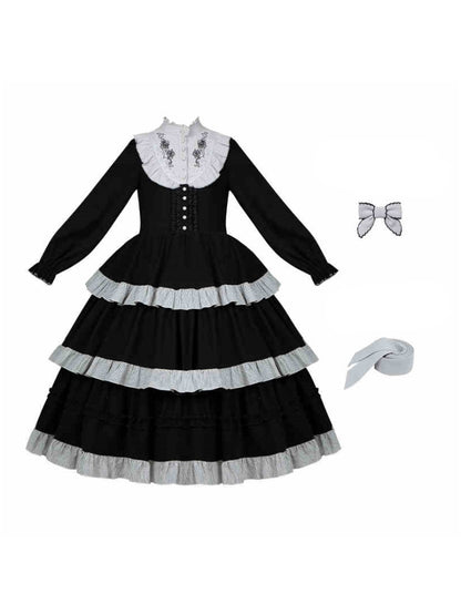 Gothic Tiered Lolita Dress WIT0252