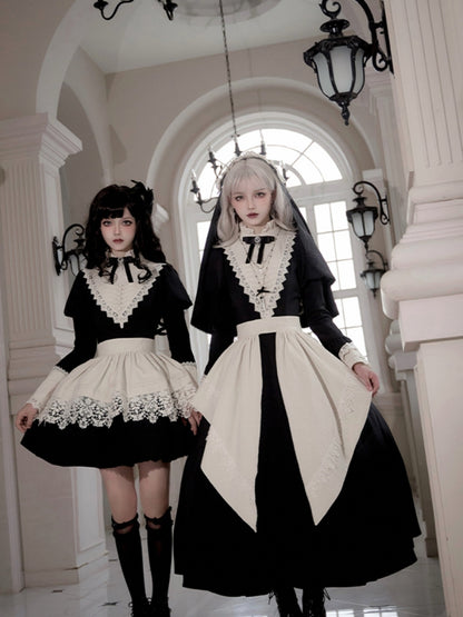 Gothic Nun Black Lolita Dress WIT0244