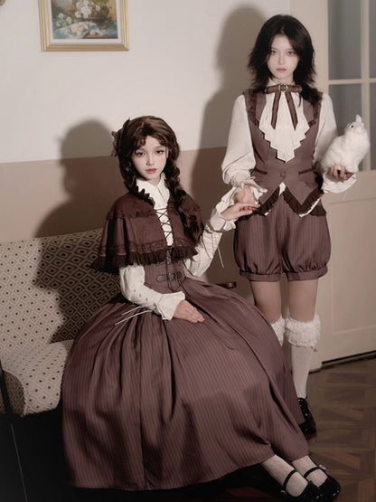 British-Style Brown Lolita Dress WIT0248