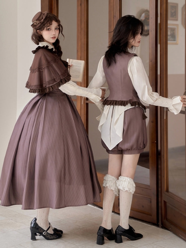 British-Style Brown Lolita Dress WIT0248