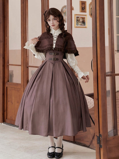 British-Style Brown Lolita Dress WIT0248