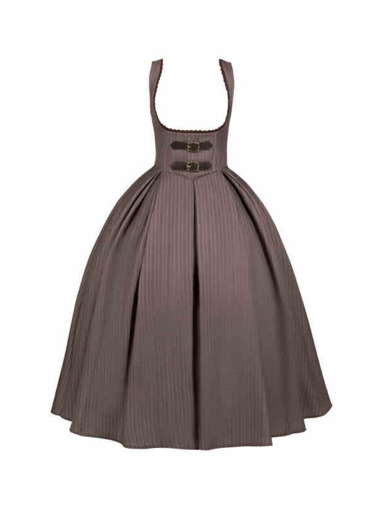 British-Style Brown Lolita Dress WIT0248