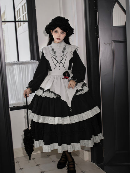 Gothic Tiered Lolita Dress WIT0252