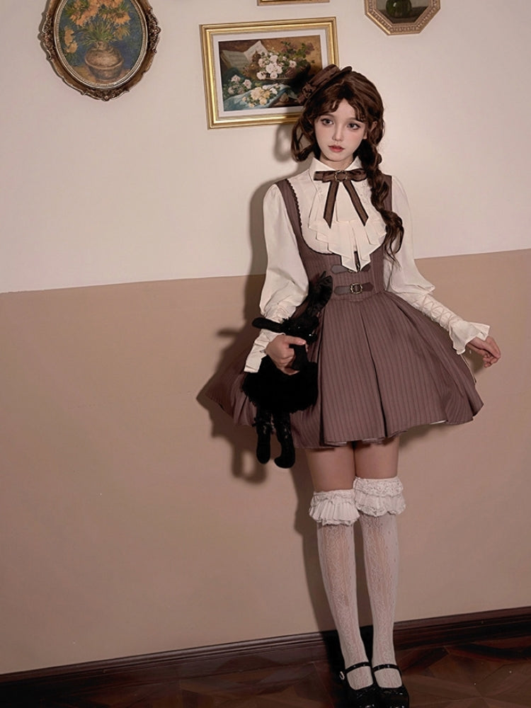 British-Style Brown Lolita Dress WIT0248