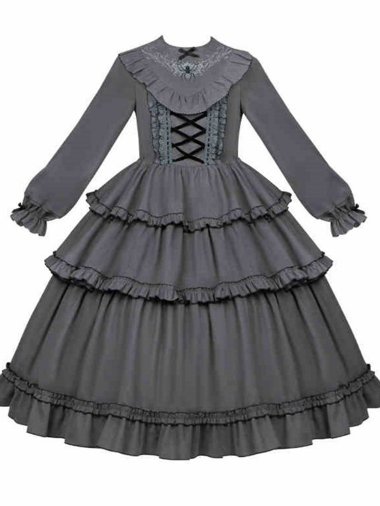 Gothic Tiered Lolita Dress WIT0252