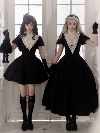 Gothic Nun Black Lolita Dress WIT0244