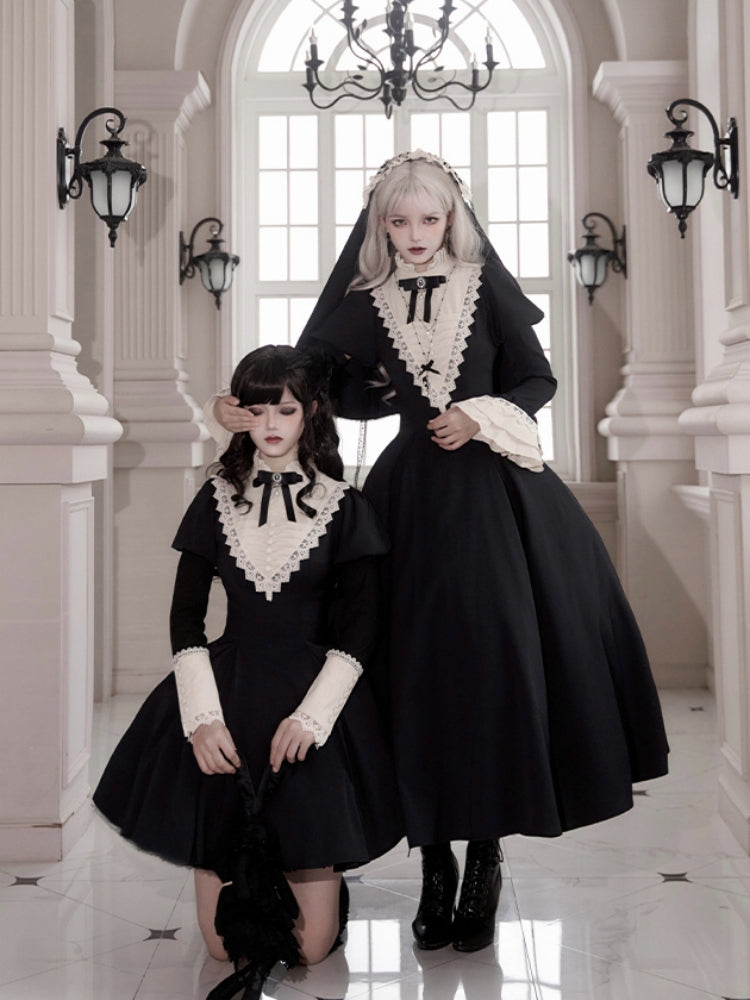 Gothic Nun Black Lolita Dress WIT0244