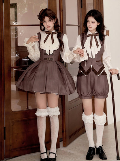 British-Style Brown Lolita Dress WIT0248