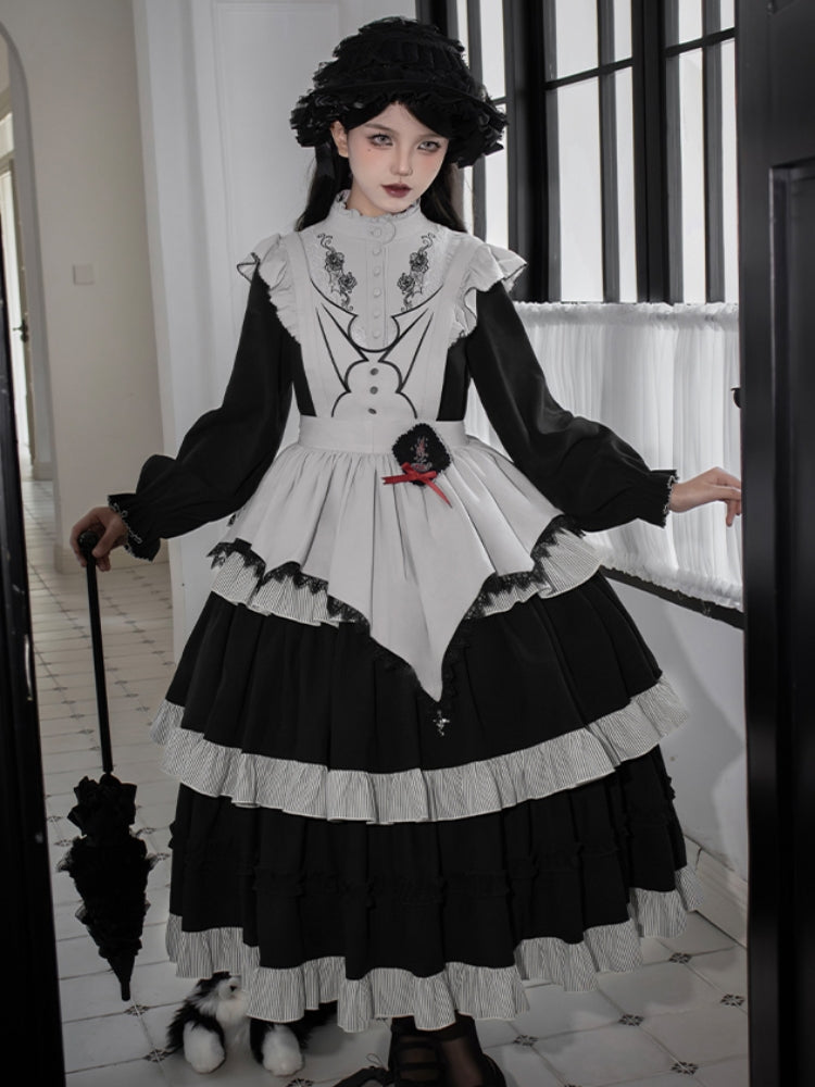 Gothic Tiered Lolita Dress WIT0252