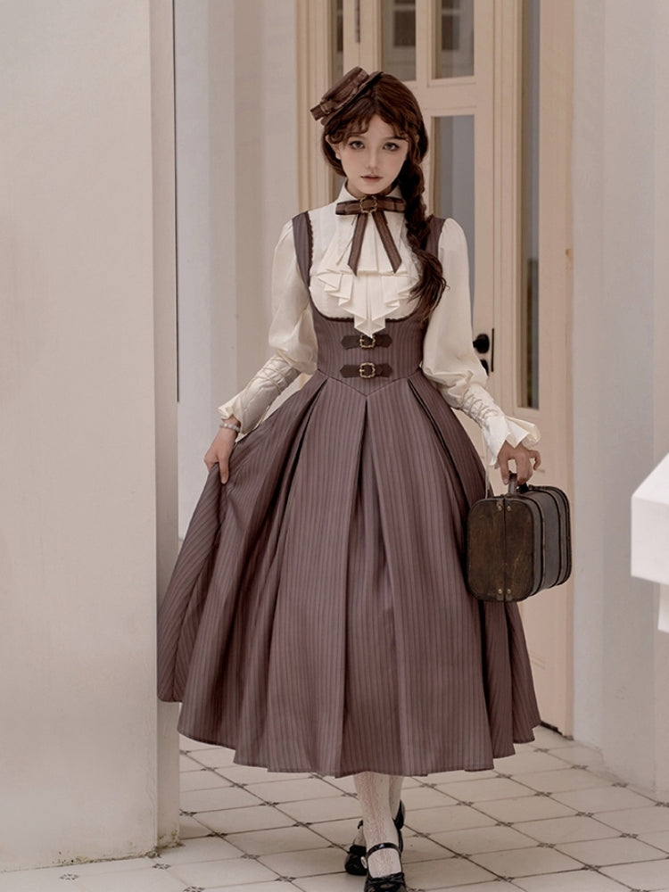 British-Style Brown Lolita Dress WIT0248