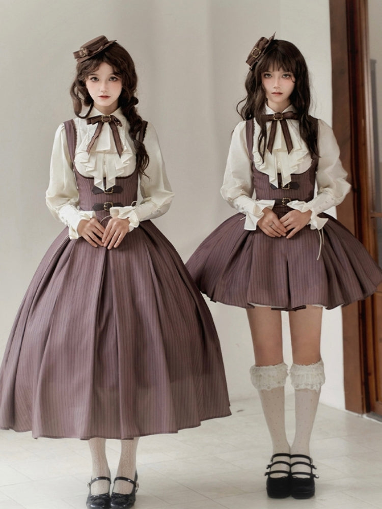 British-Style Brown Lolita Dress WIT0248