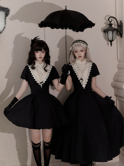 Gothic Nun Black Lolita Dress WIT0244