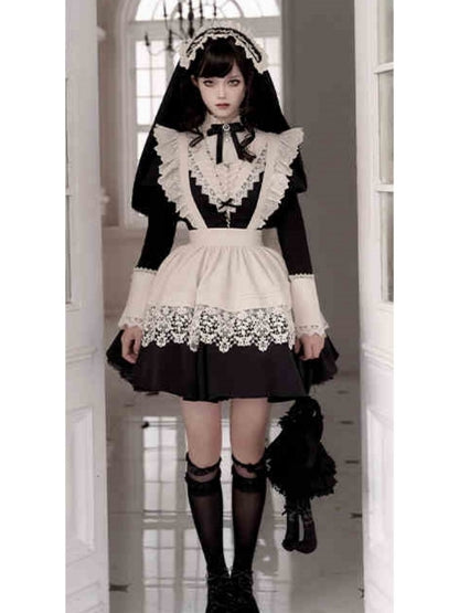 Gothic Nun Black Lolita Dress WIT0244