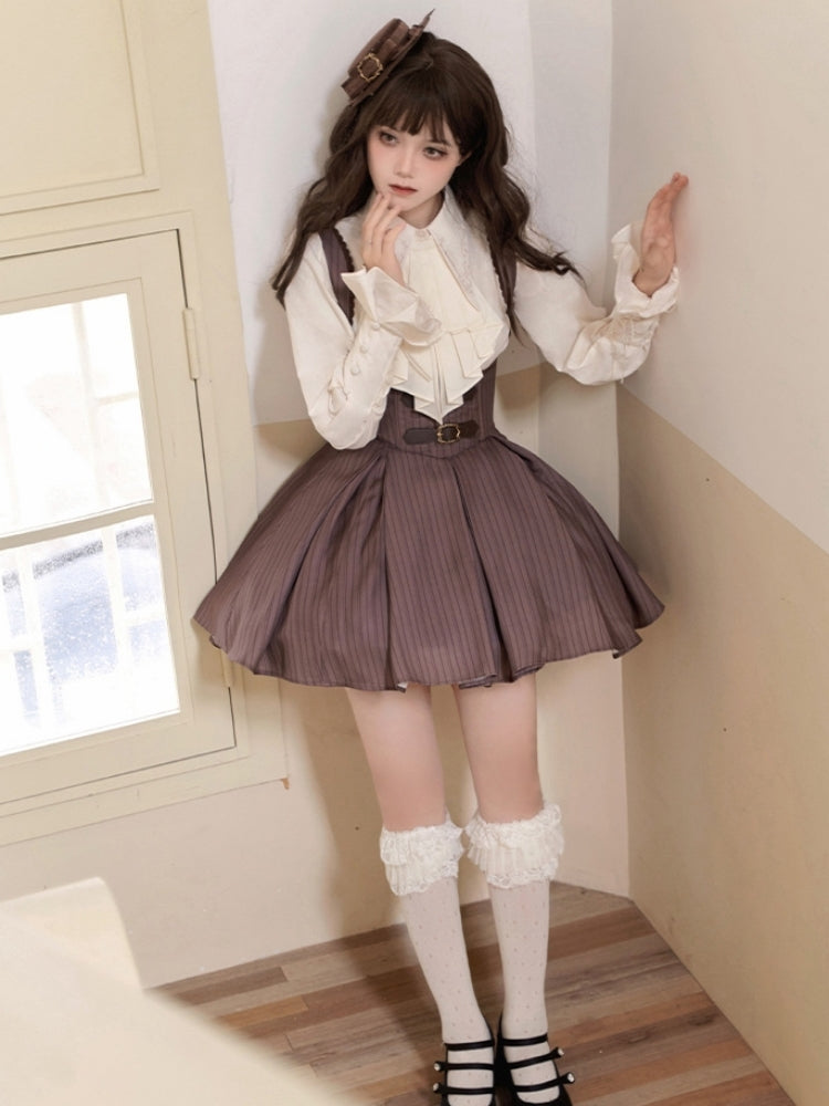 British-Style Brown Lolita Dress WIT0248