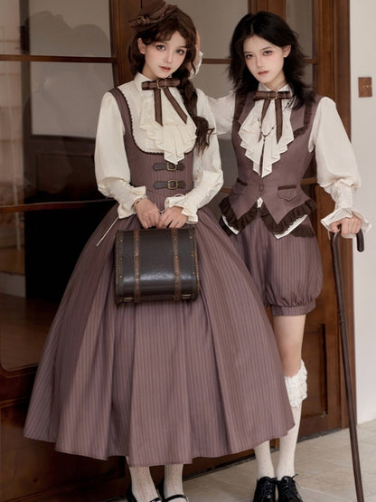 British-Style Brown Lolita Dress WIT0248