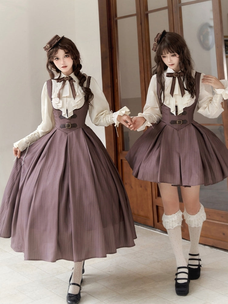 British-Style Brown Lolita Dress WIT0248