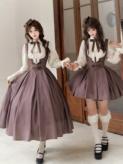 British-Style Brown Lolita Dress WIT0248