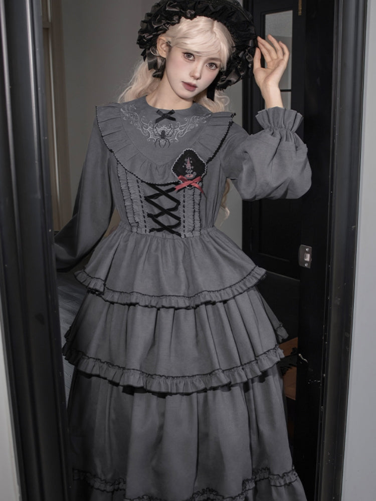 Gothic Tiered Lolita Dress WIT0252