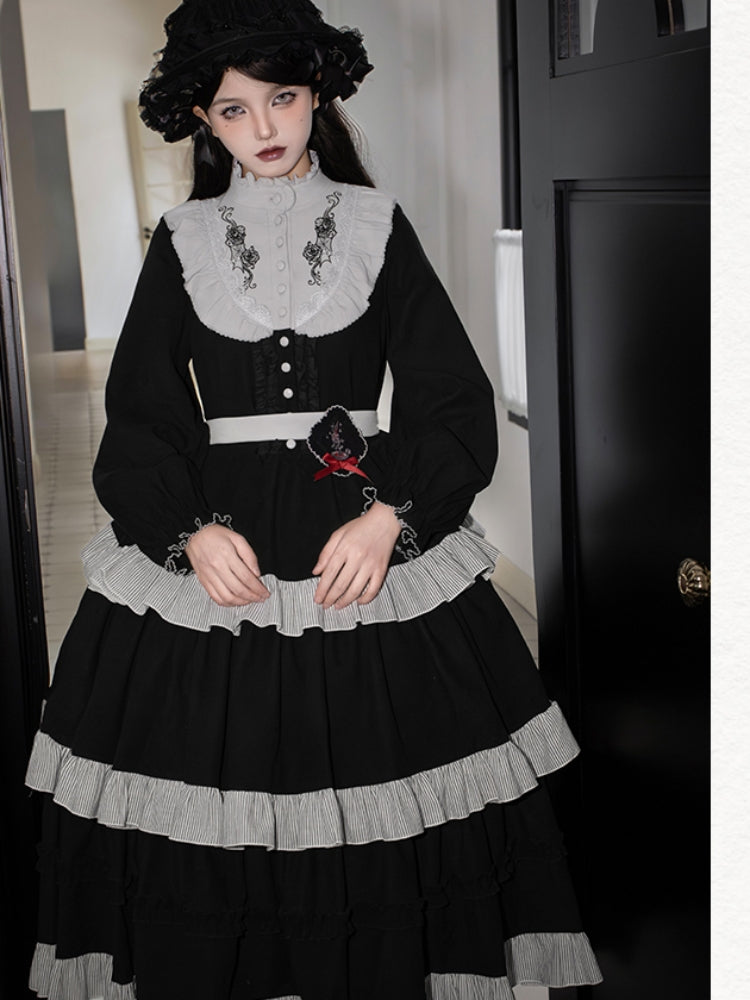 Gothic Tiered Lolita Dress WIT0252