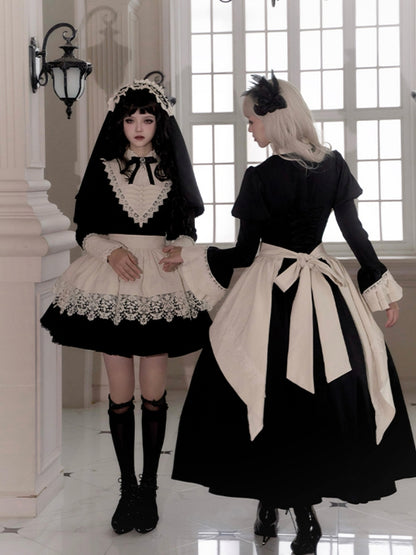 Gothic Nun Black Lolita Dress WIT0244