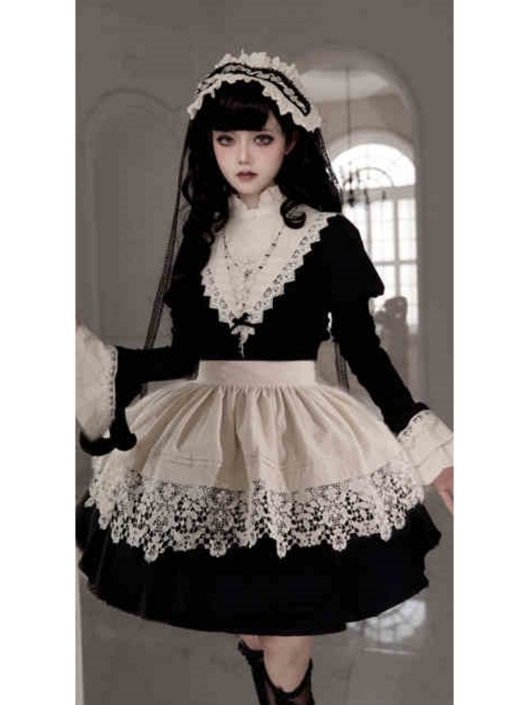 Gothic Nun Black Lolita Dress WIT0244