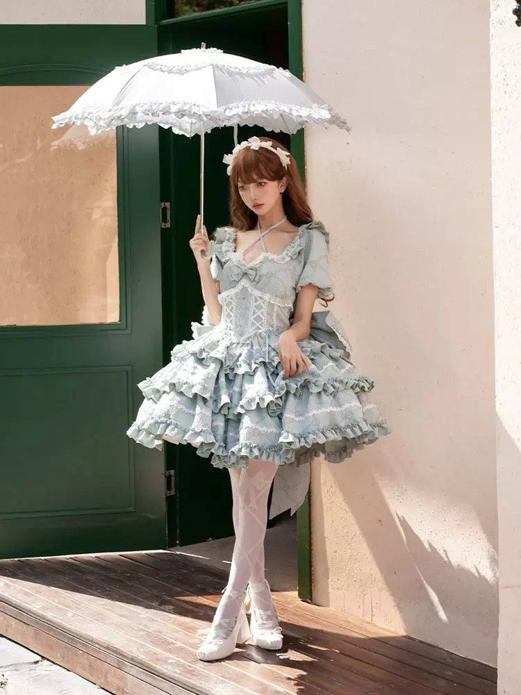 Big Ribbon Romantic Frill Lolita Dress CAT0001