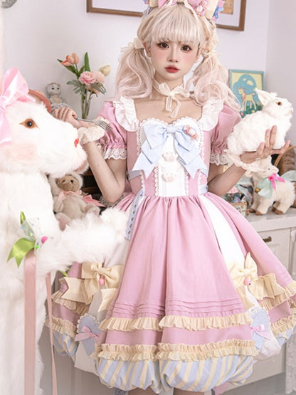 Sweet Lolita Apron Puff Dress CAT0011