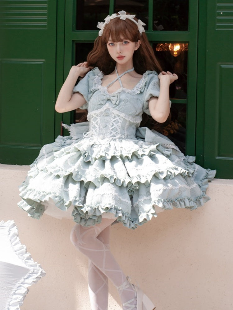 Big Ribbon Romantic Frill Lolita Dress CAT0001