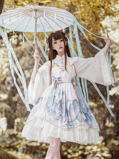 China Style Mountain Print Lolita Dress CAT0009