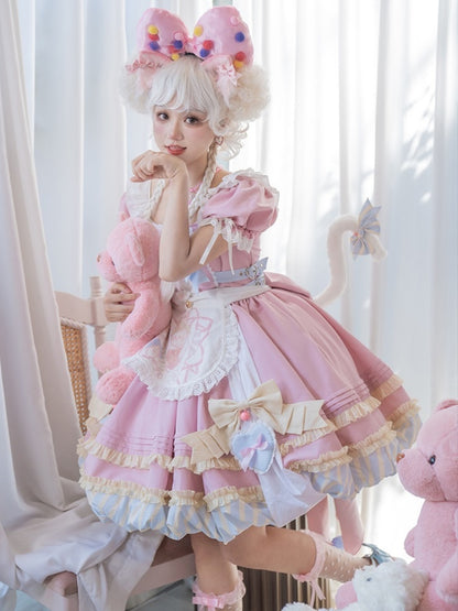 Sweet Lolita Apron Puff Dress CAT0011