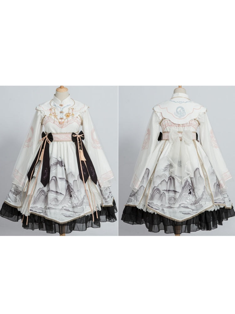 China Style Mountain Print Lolita Dress CAT0009