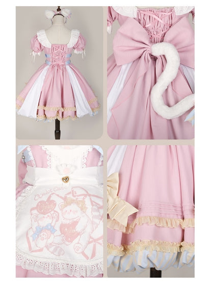 Sweet Lolita Apron Puff Dress CAT0011