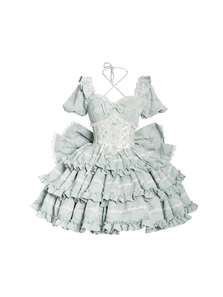 Big Ribbon Romantic Frill Lolita Dress CAT0001