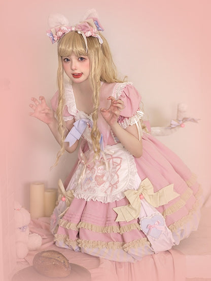 Sweet Lolita Apron Puff Dress CAT0011